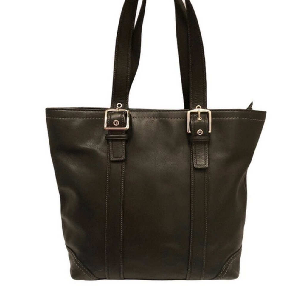 Coach black leather Hampton tote bag soho buckle